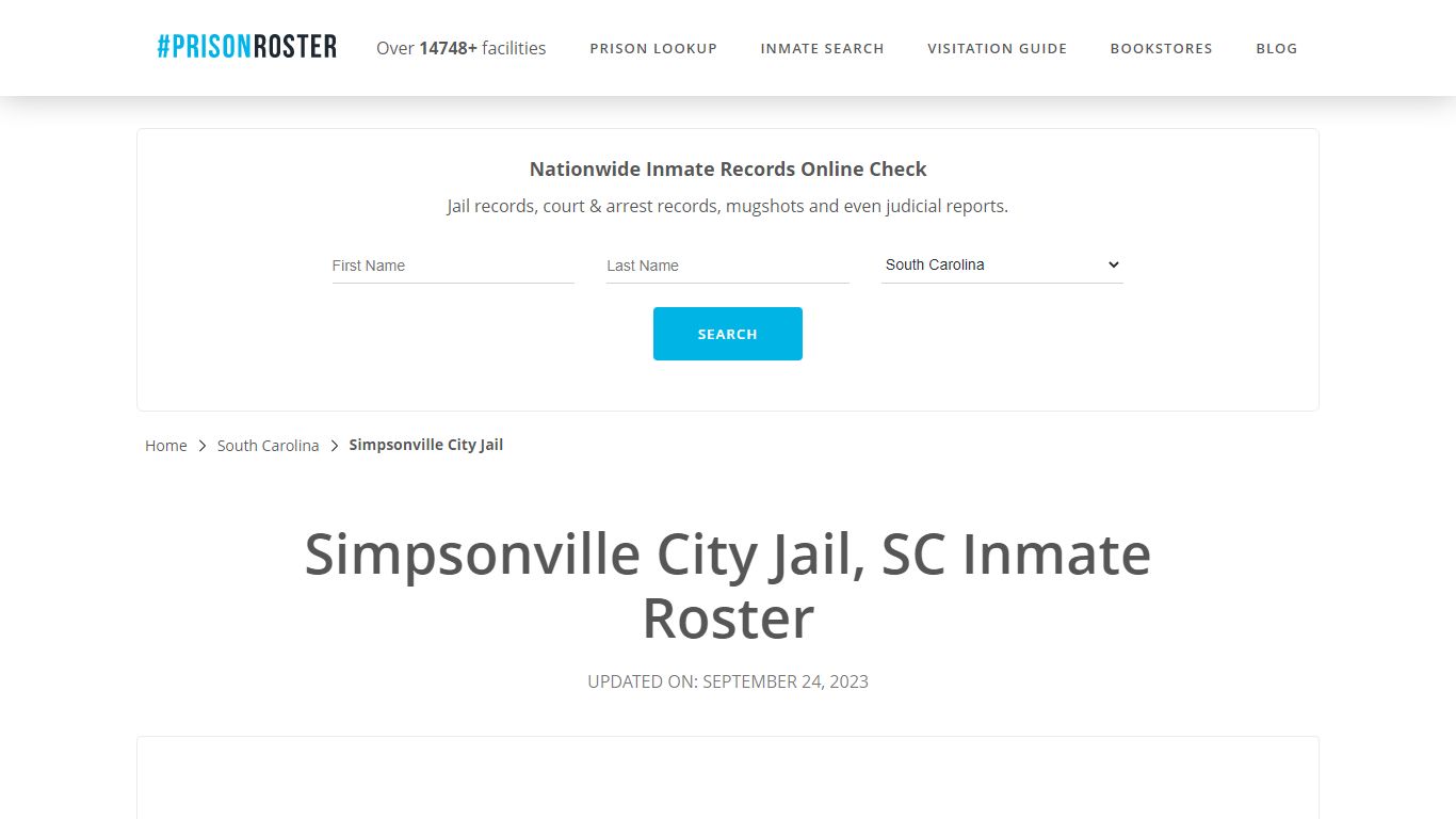 Simpsonville City Jail, SC Inmate Roster - Prisonroster